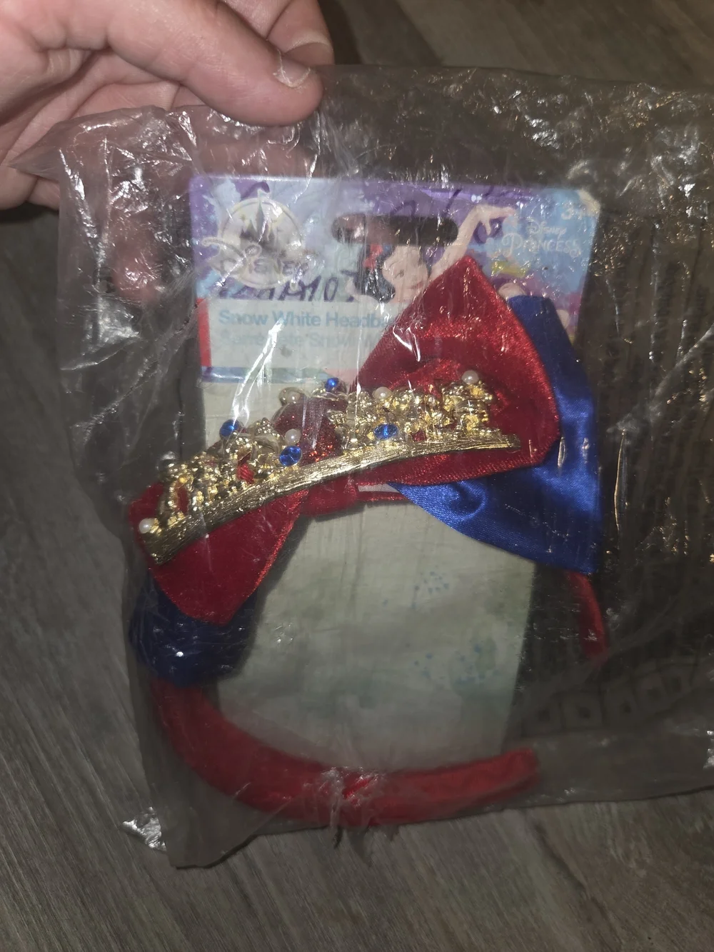 Disney Snow White Red & Blue Bow Headband